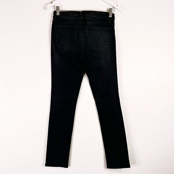 J Brand Mid Rise Rail Black Skinny Jeans in Graphite - Picture 3 of 8